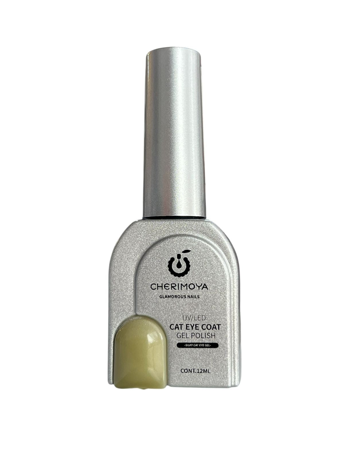 Esmalte Ojo De Gato Satín Green Silver 001 12ml Cherimoya