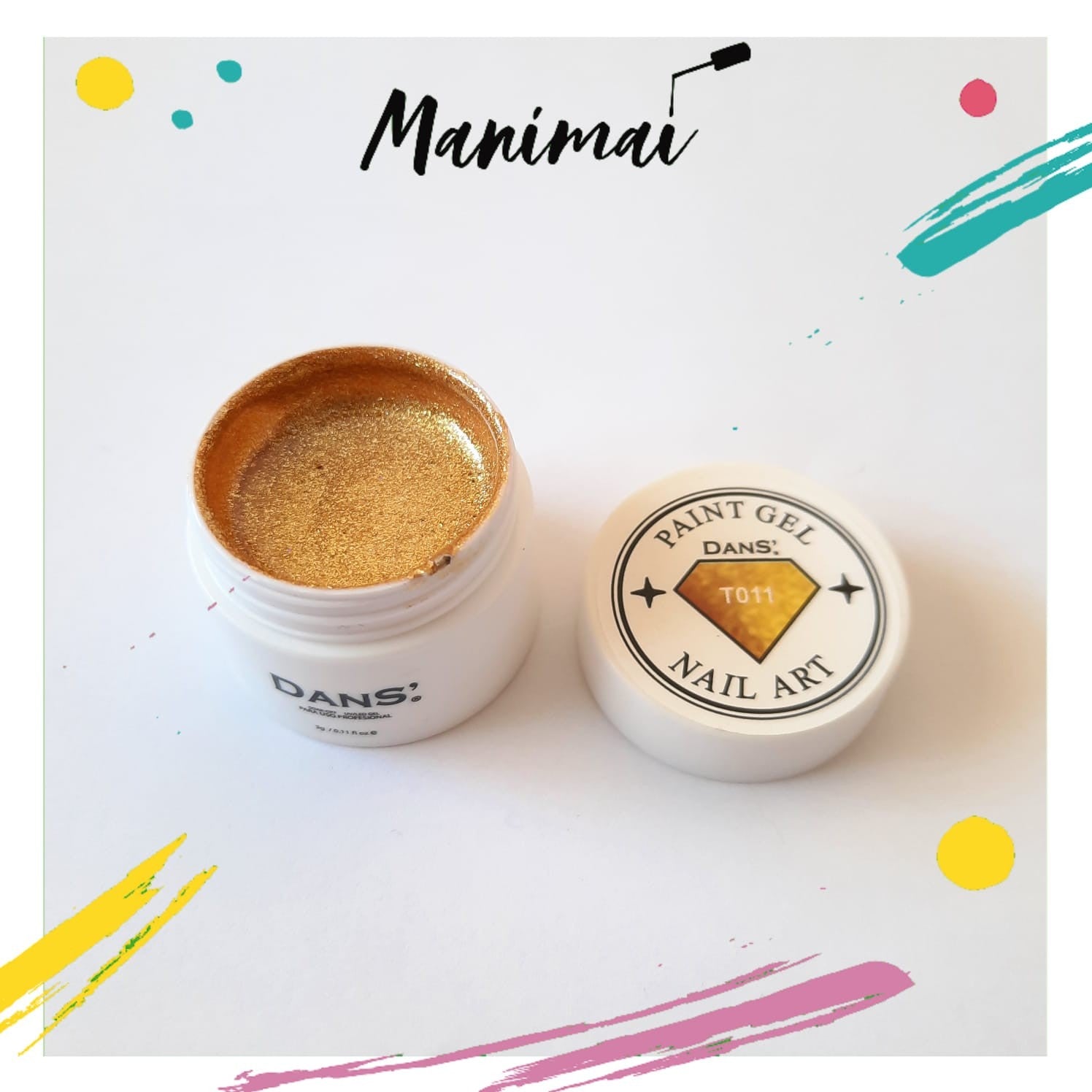 Gel paint T011 dorado 3gr Dans