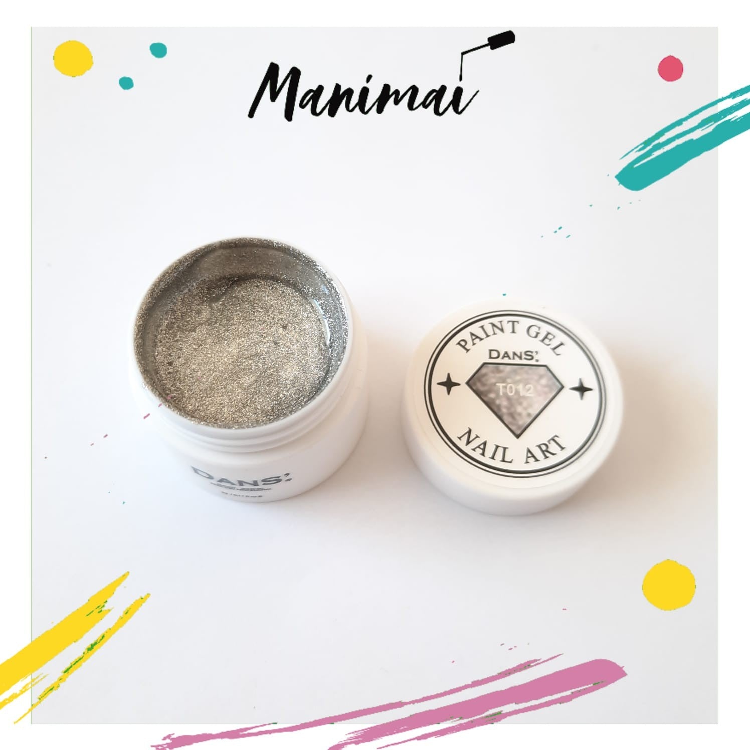 Gel paint T012 plateado 3gr Dans