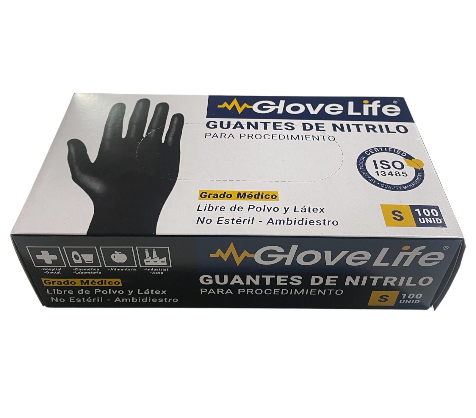 Guantes De Nitrilo Negro S GloveLife
