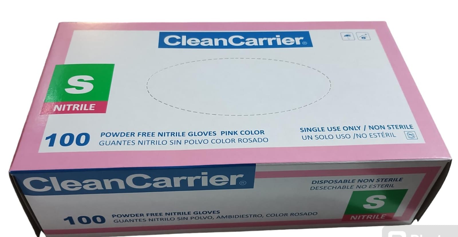 Guantes De Nitrilo Rosados S CleanCarrier