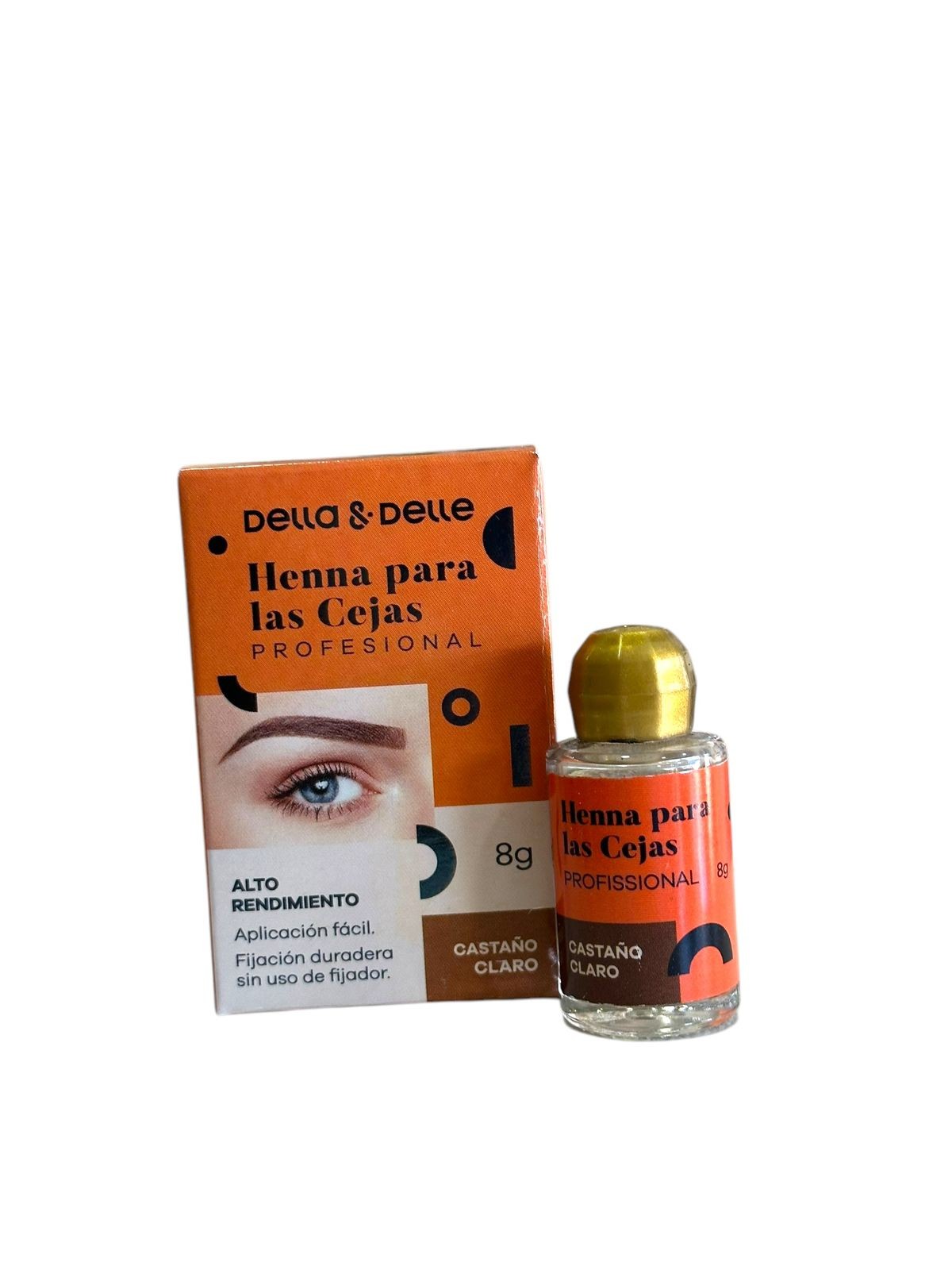 Henna Para Cejas Castaño Claro 8g Della & Delle