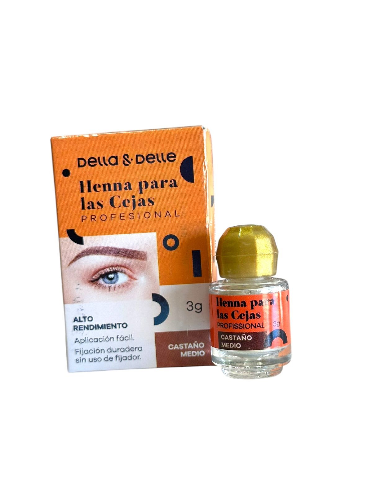 Henna Para Cejas Castaño Medio 3g Della & Delle