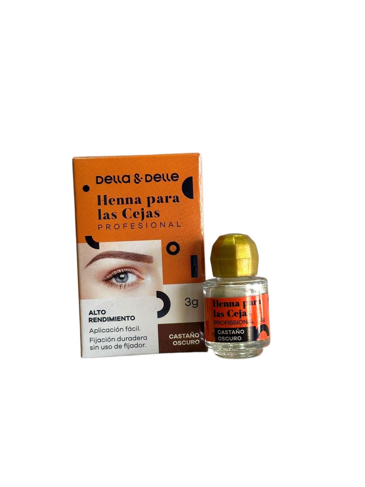 Henna Para Cejas Castaño Oscuro 3g Della & Delle