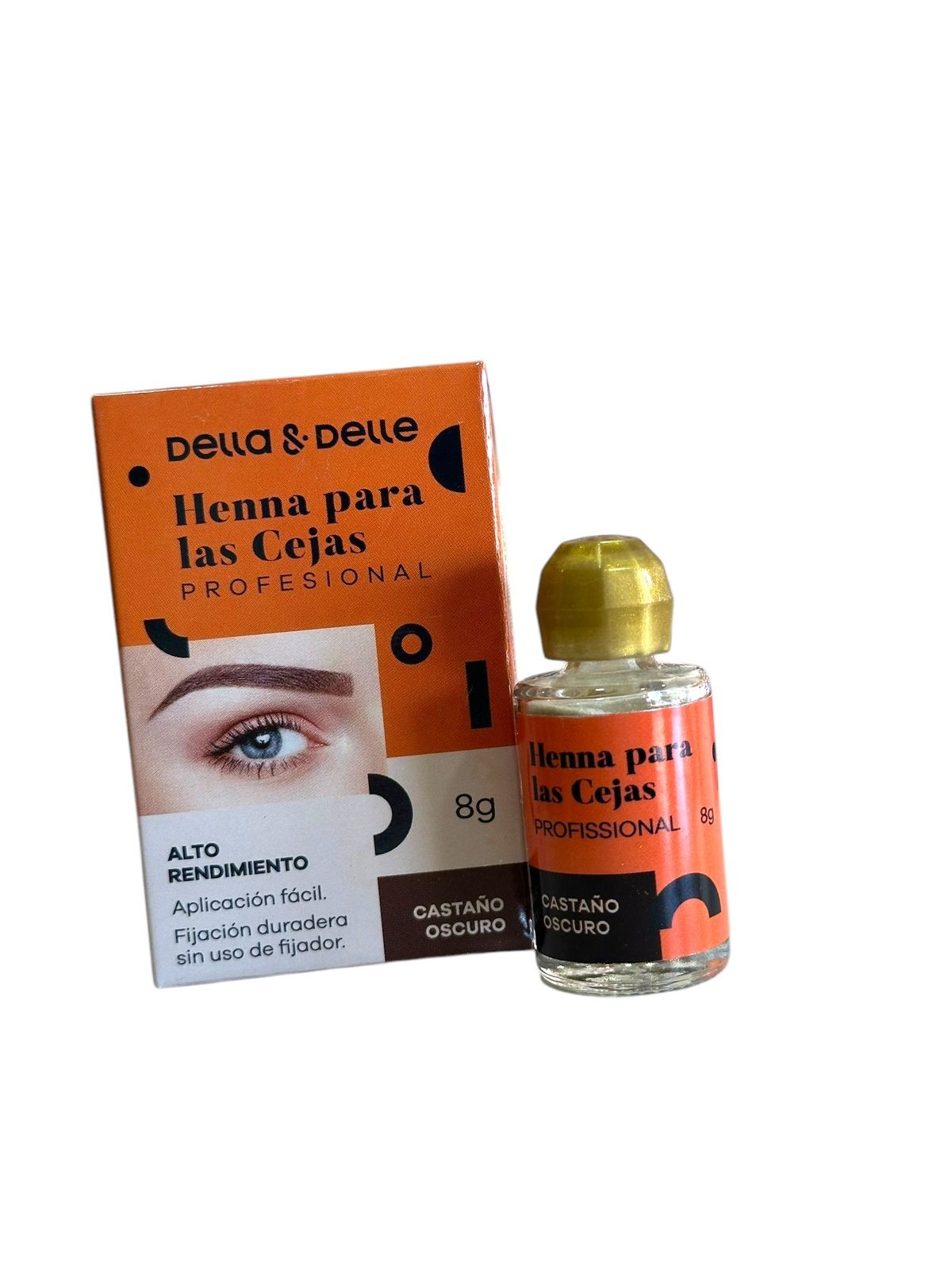 Henna Para Cejas Castaño Oscuro 8g Della & Delle