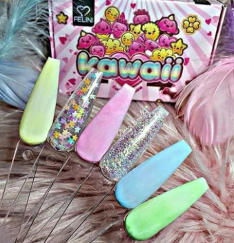 Colección Polimeros Kawaii Felini 6ud Wapizima