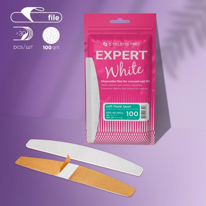 Lima Adhesiva Reemplazable Expert 40 Grit 100 Blanca Staleks