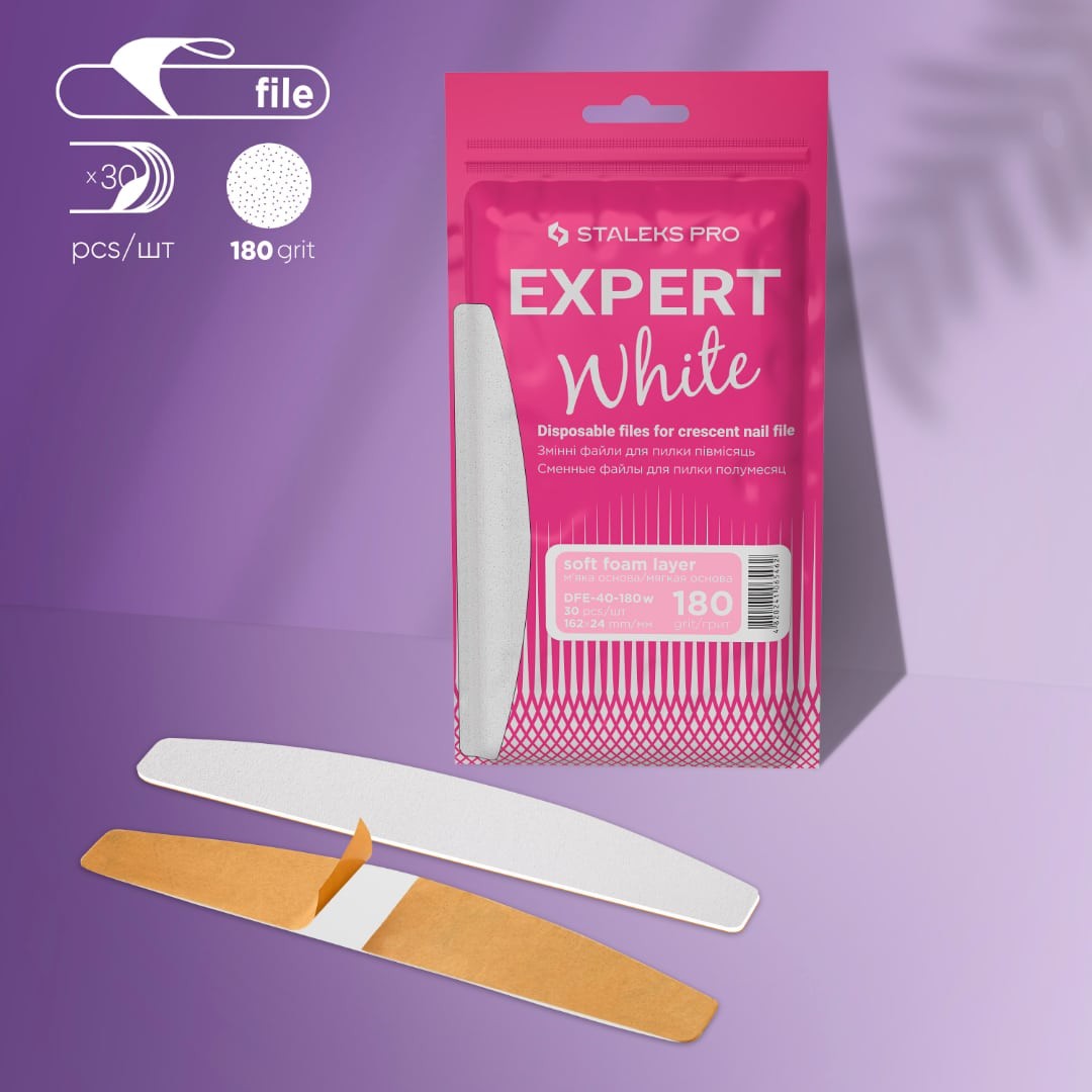Lima Adhesiva Reemplazable Expert 40 Grit 180 Blanca Staleks