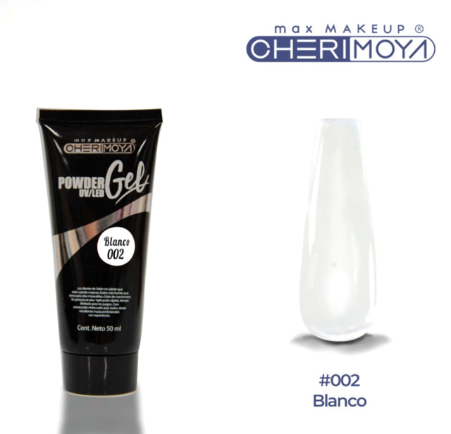 Powder gel white 002 (polygel) 50gr Cherimoya