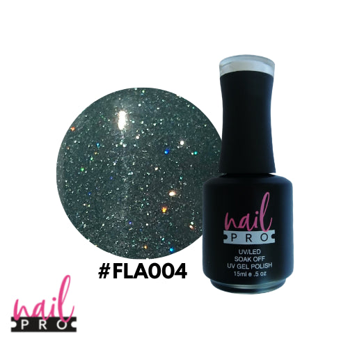 NAIL PRO Esmalte Permanente FLASH 004 REFLECTANTE Verde