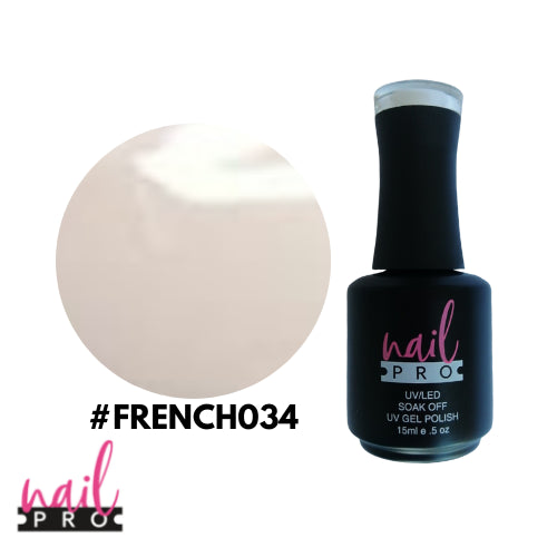 NAIL PRO Esmalte Permanente FRENCH034 Base francesa Nude