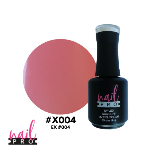 NAIL PRO Esmalte Permanente X004 (ex004) Base de Francesa Rosa Traslucido