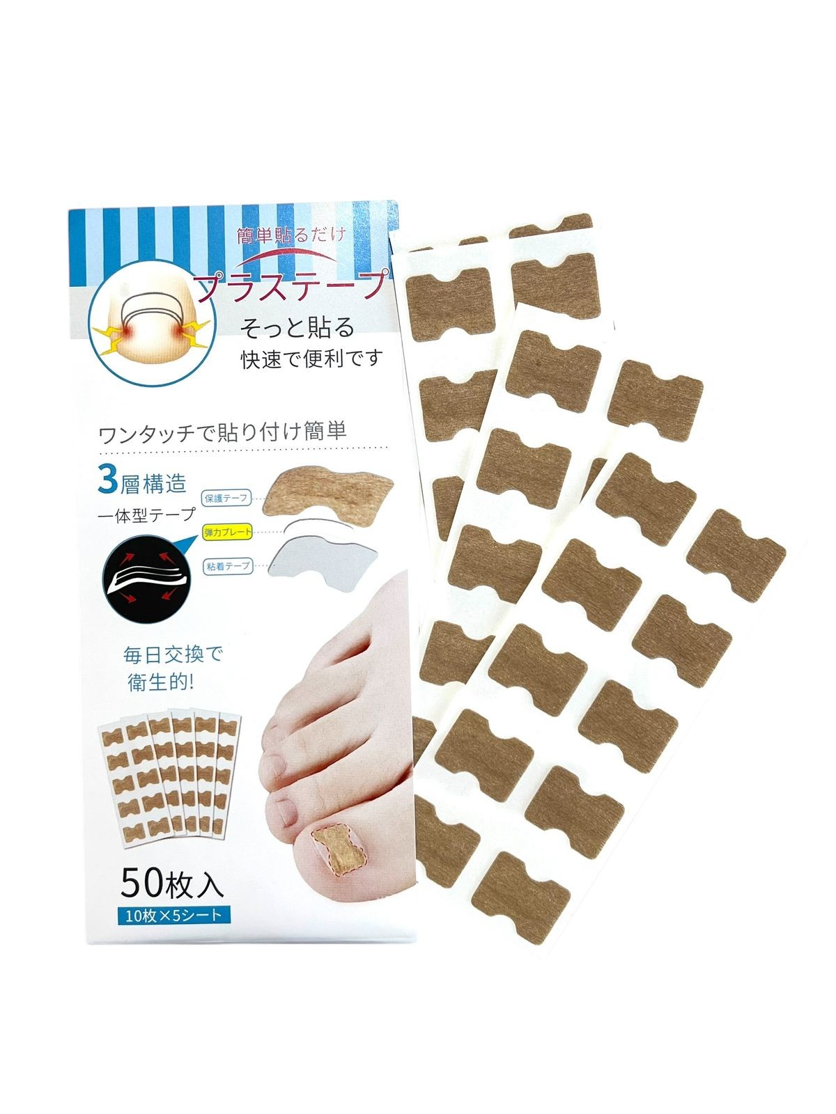 Pegatinas De Corrección Uñas Encarnadas 50ud
