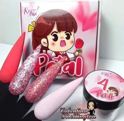 Colección Polimeros Petal Rebel Pink 4ud Wapizima