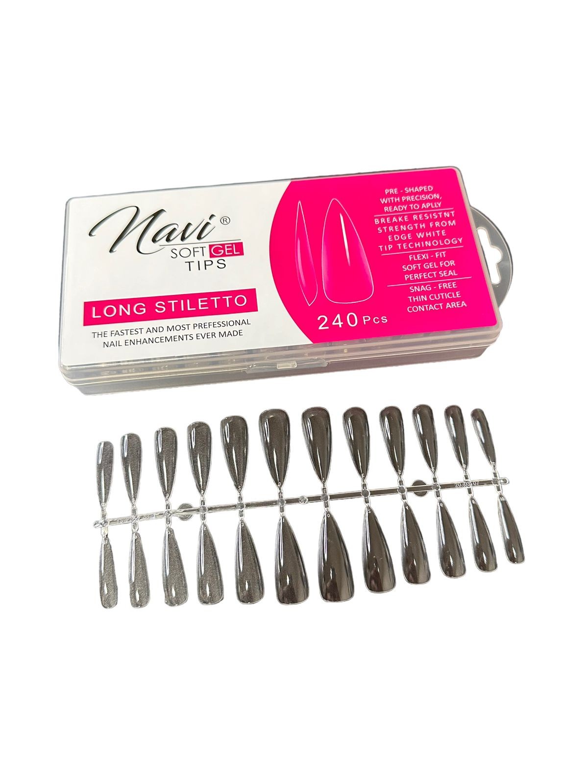 Soft Gel Long Stiletto 240ud  Navi