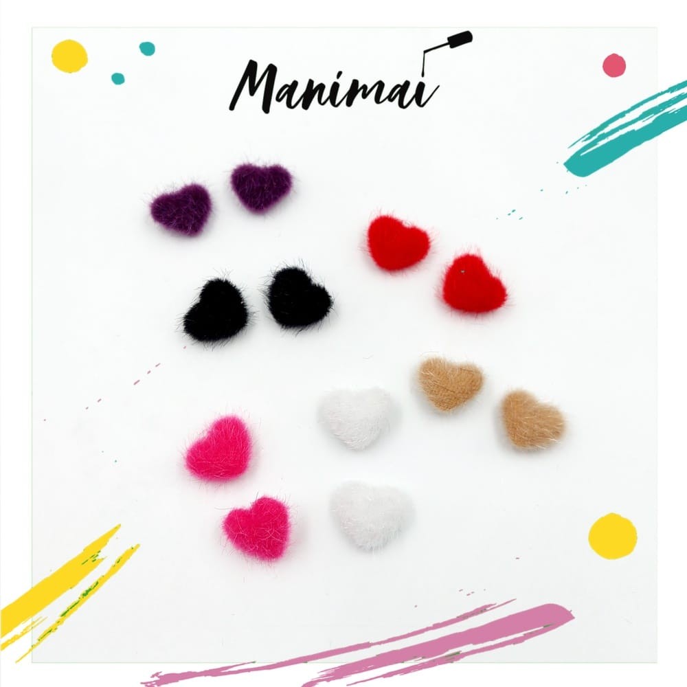 Pompones corazón set 1