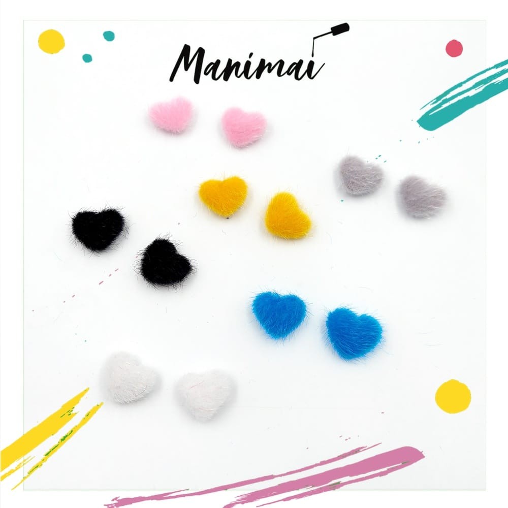 Pompones corazón set 2