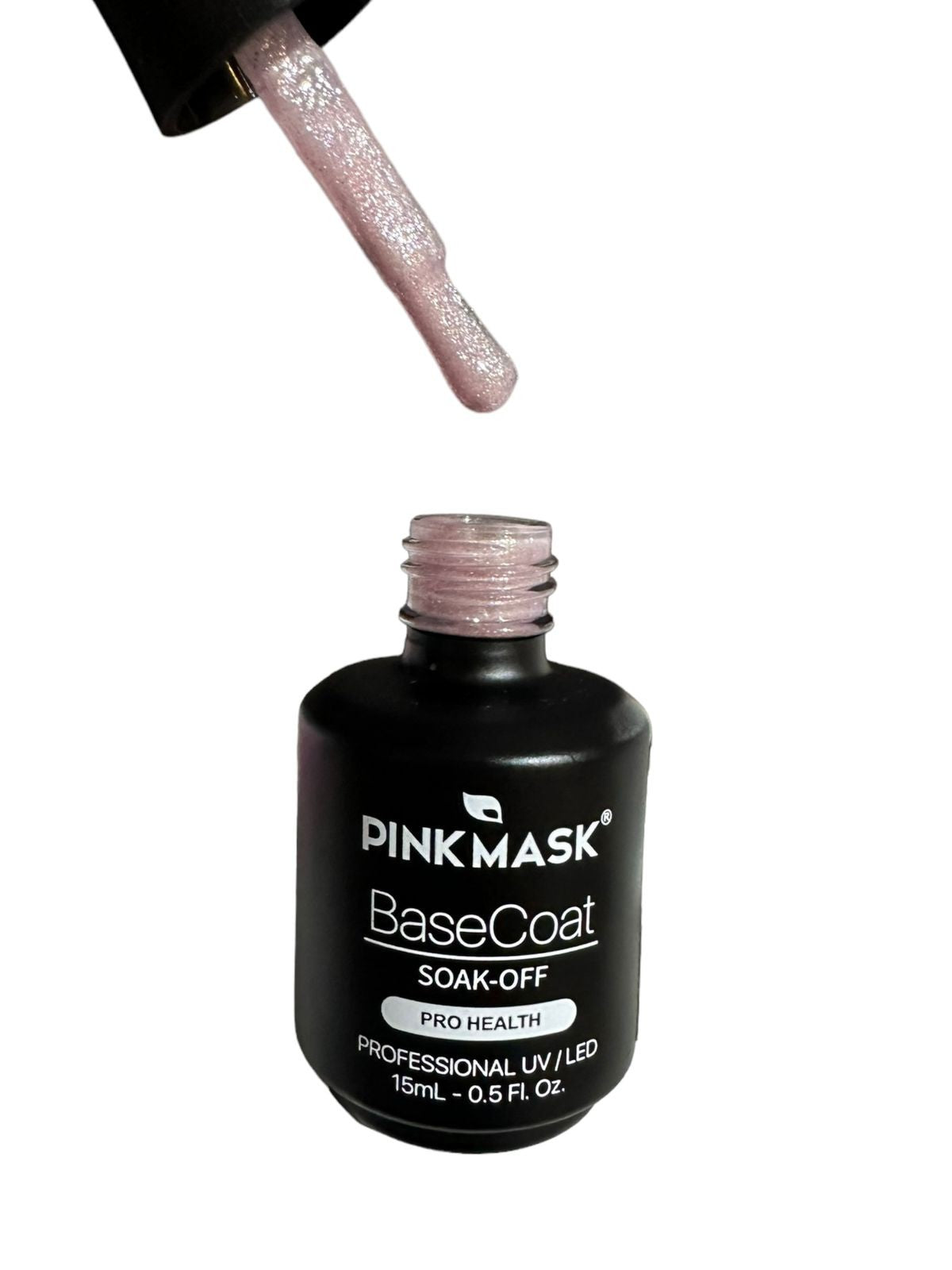 Rubber Base Coat Sparkly Rose Pink Mask
