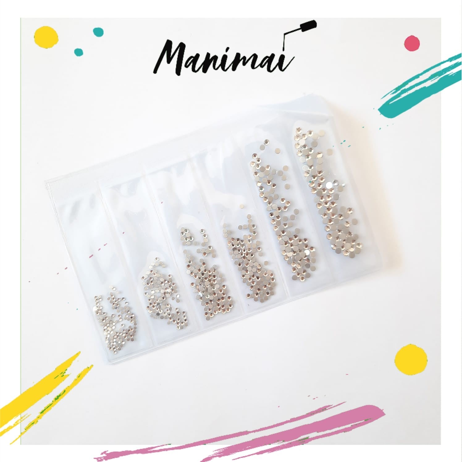 Set cristales plateado