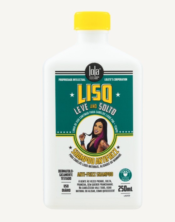 Shampoo Antifrizz  Liso, Leve and Solto 250ml Lola Cosmetics