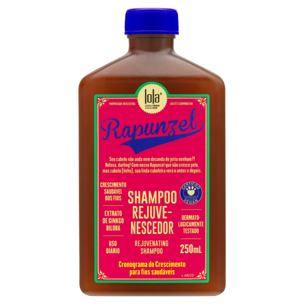 Shampoo Rejuvenecedor Rapunzel 250g Lola Cosmetics