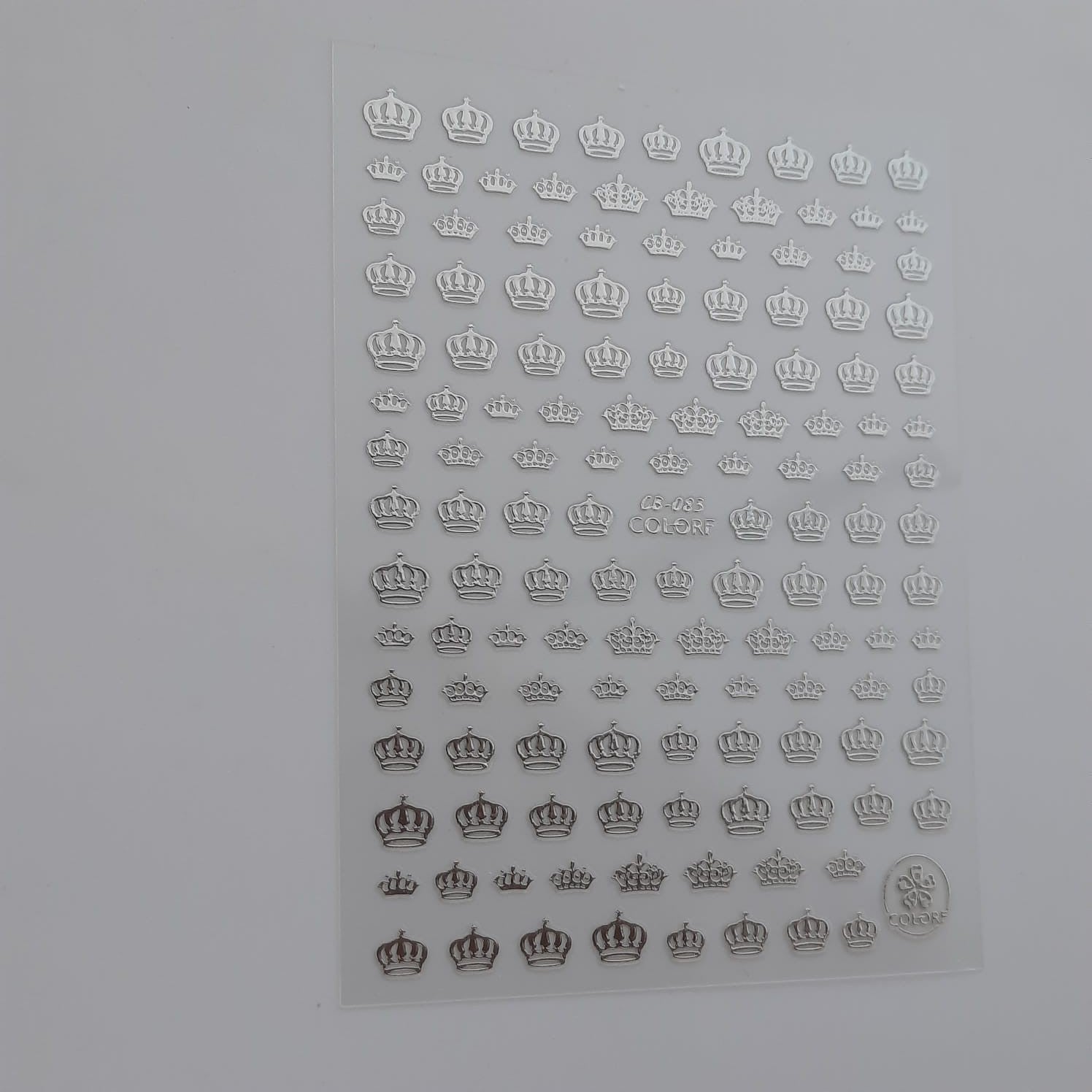 Sticker coronas plateadas