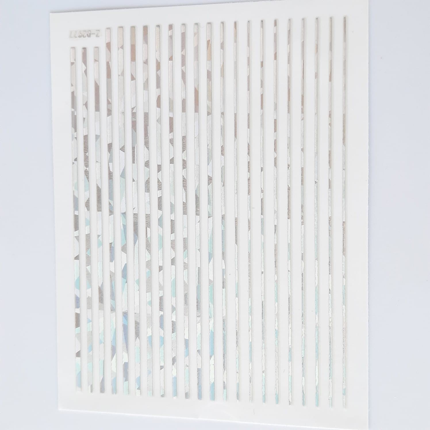 Sticker lineas plateado tornasol