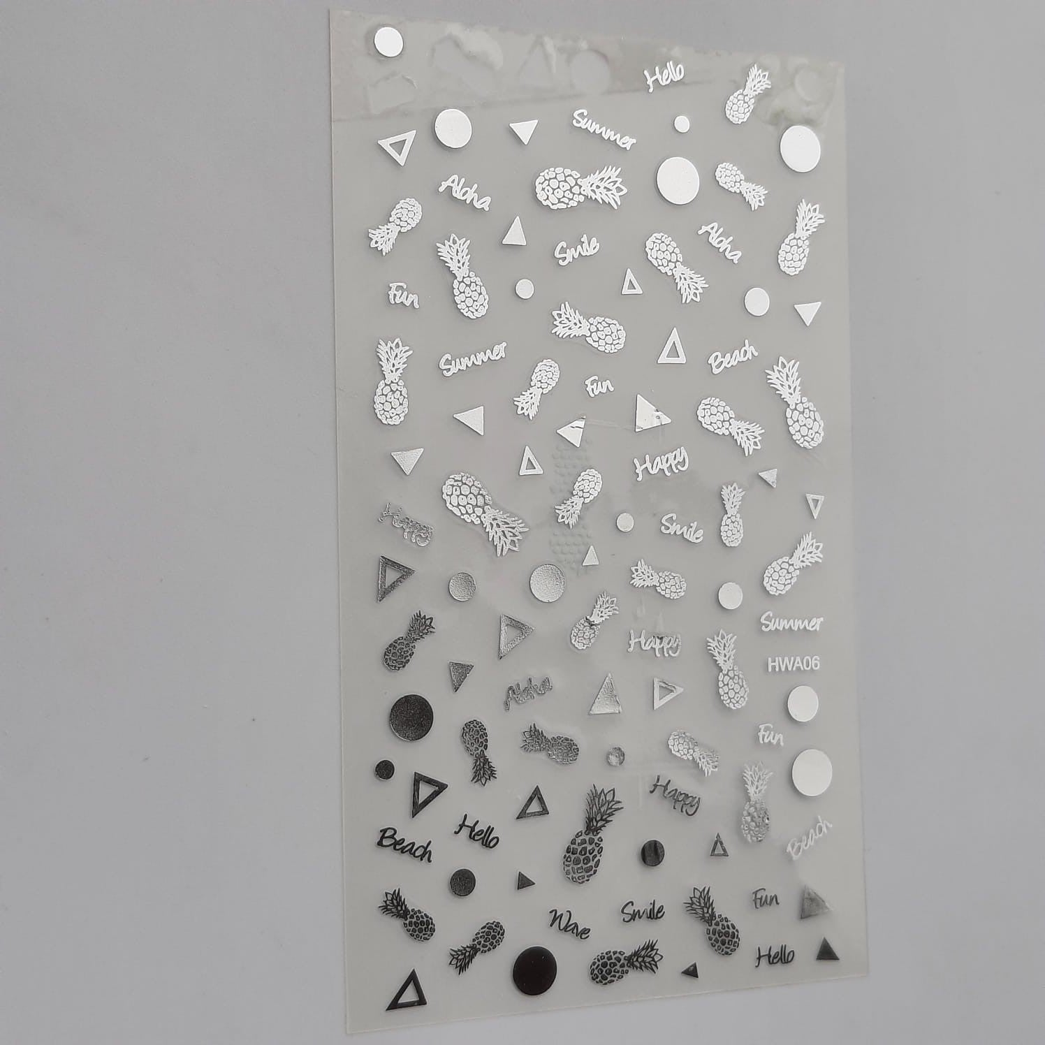 Sticker piñas plateado