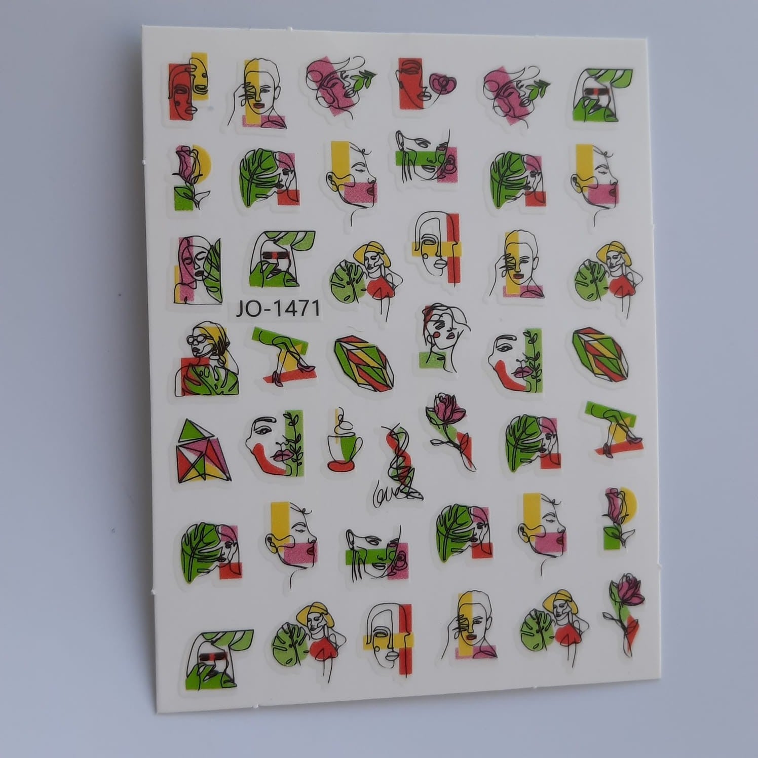 Stickers caras abstractas JO1471