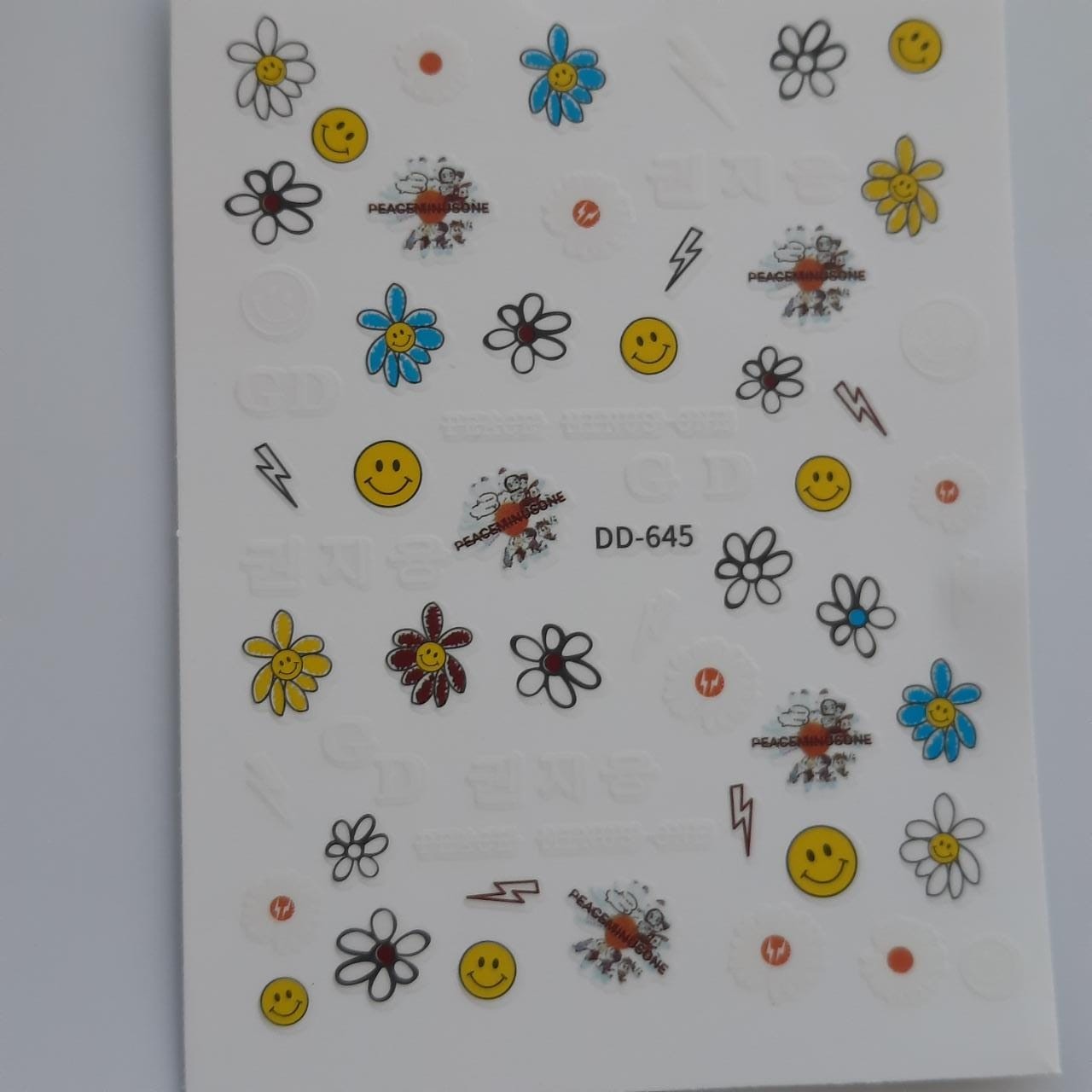 Stickers flores y caras DD645