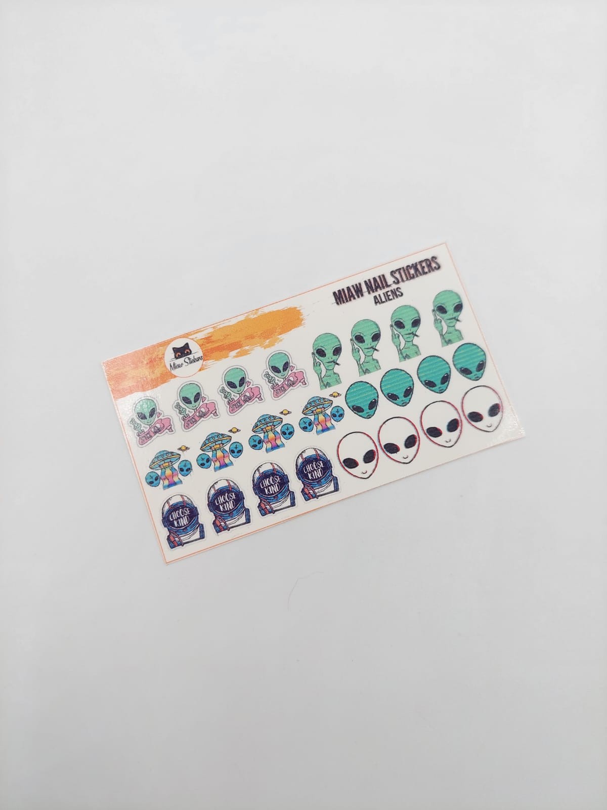 Tatuaje al agua alien S Miawsticker