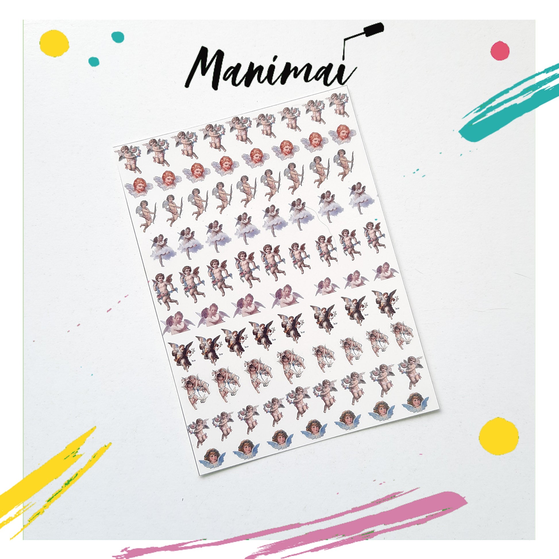 Tatuaje al agua Angel L Miawsticker