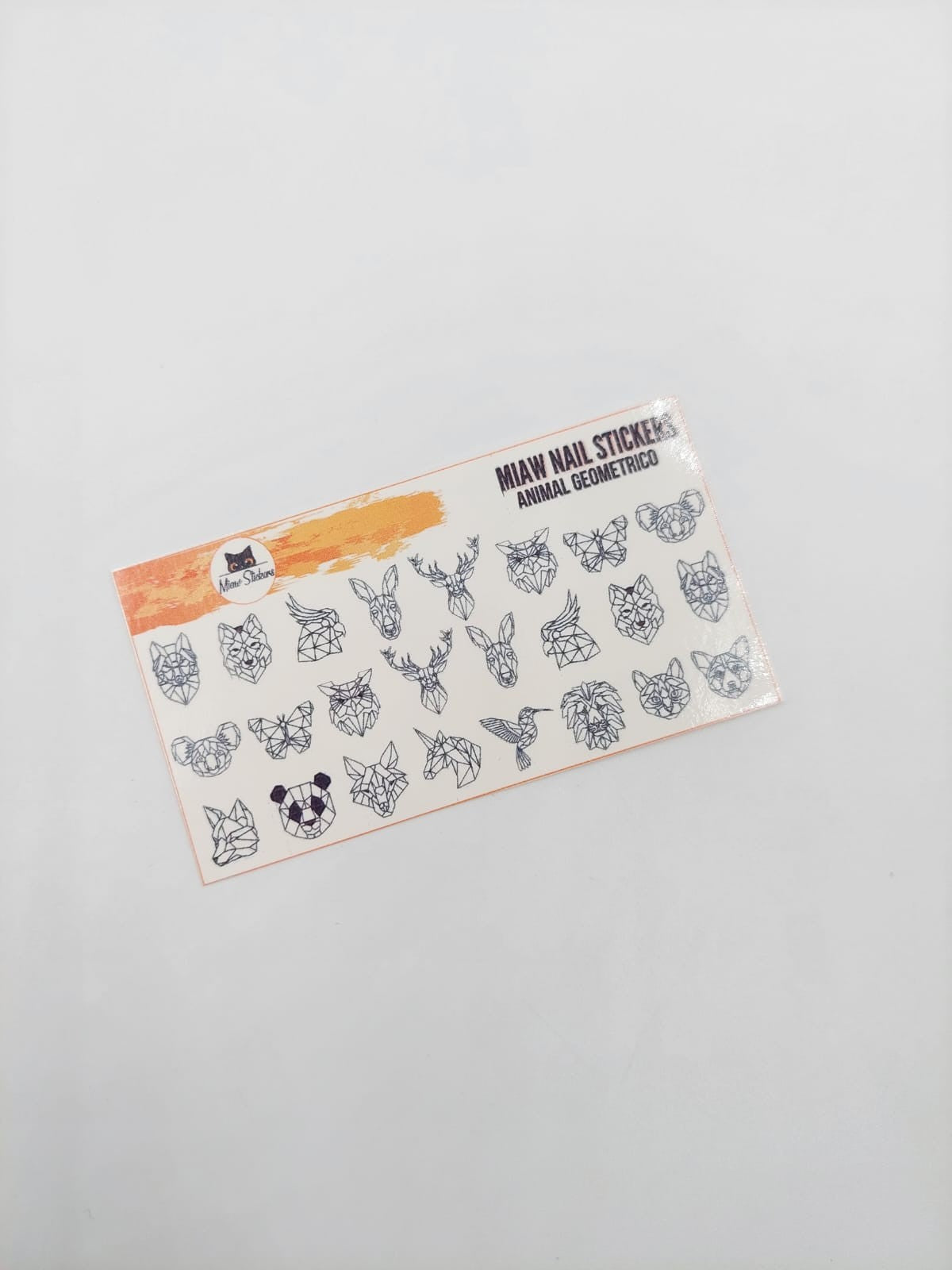 Tatuaje al agua animal geometrico S Miawsticker