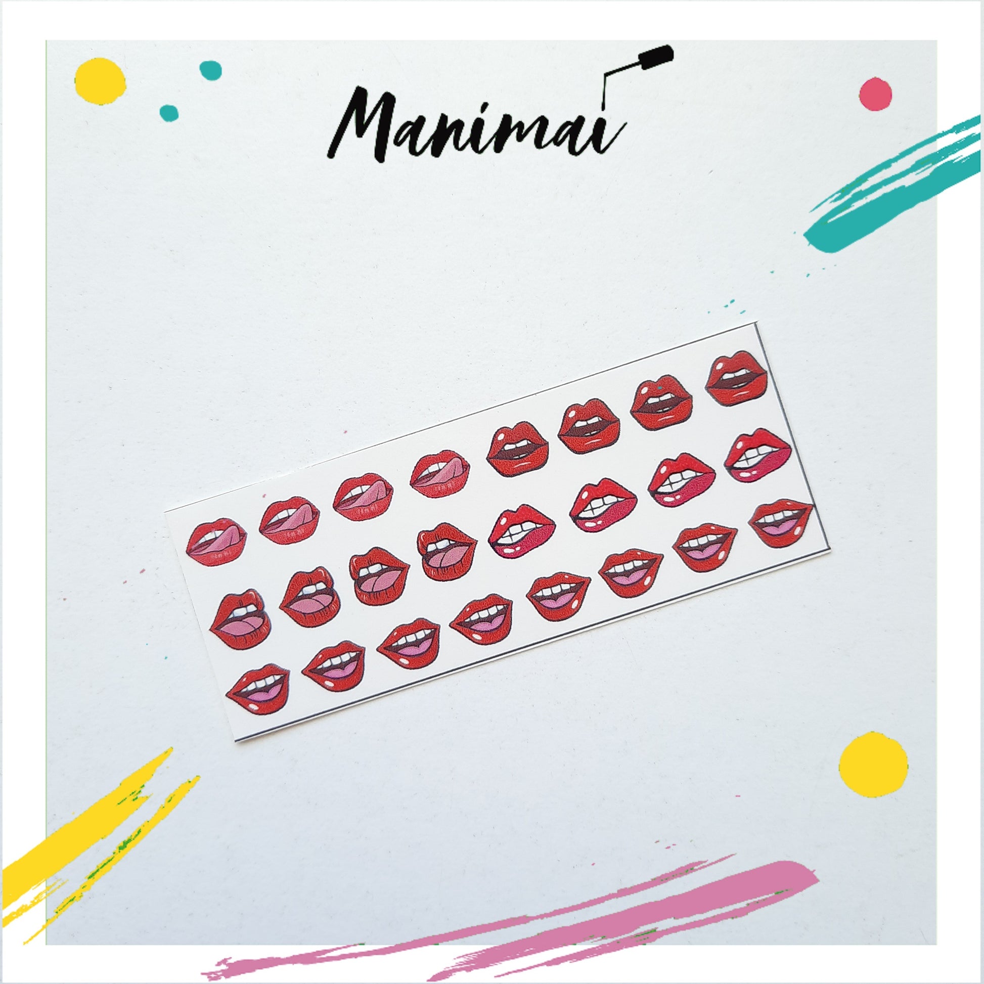 Tatuaje al agua Bocas S Miawsticker