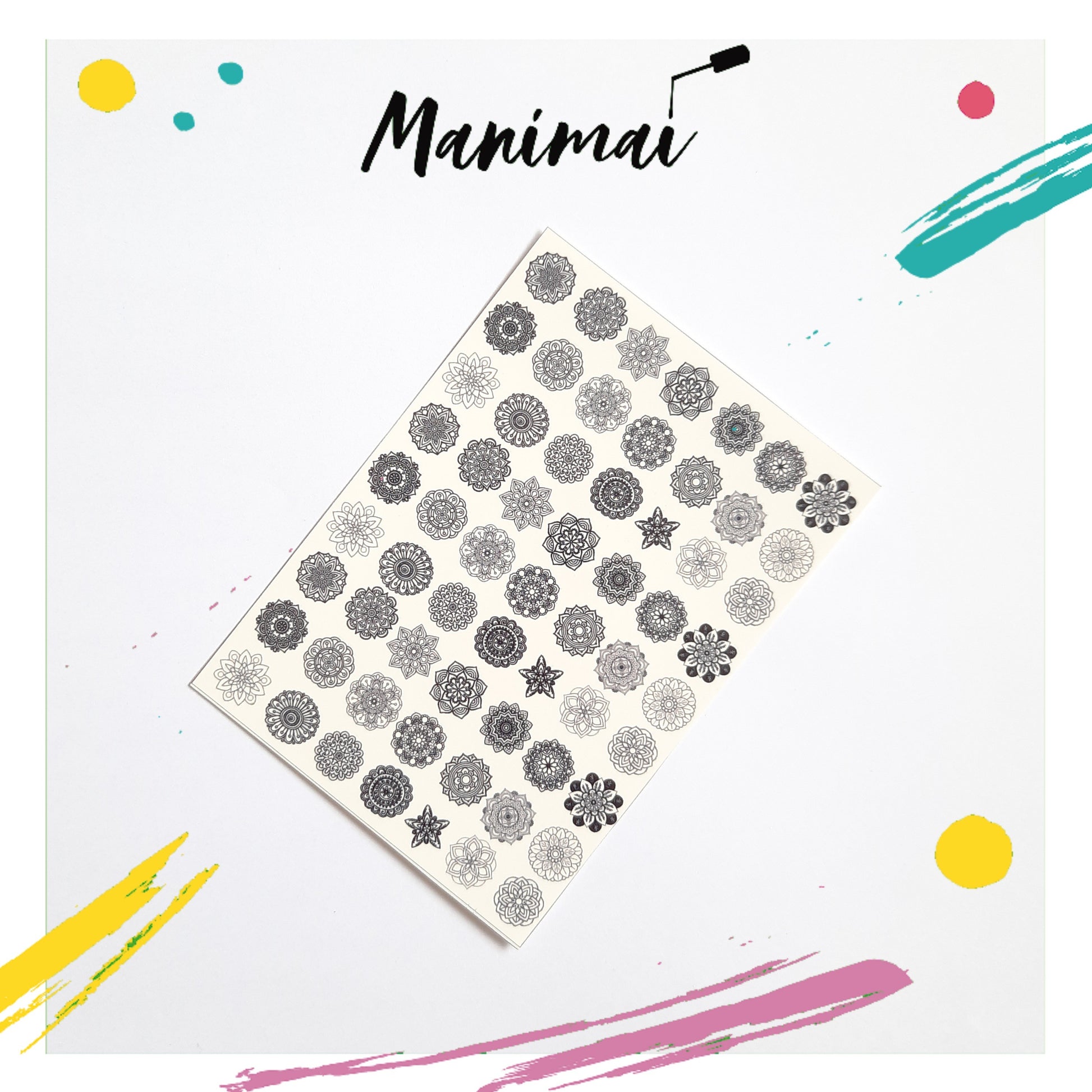 Tatuaje al agua Mandalas L Miawsticker