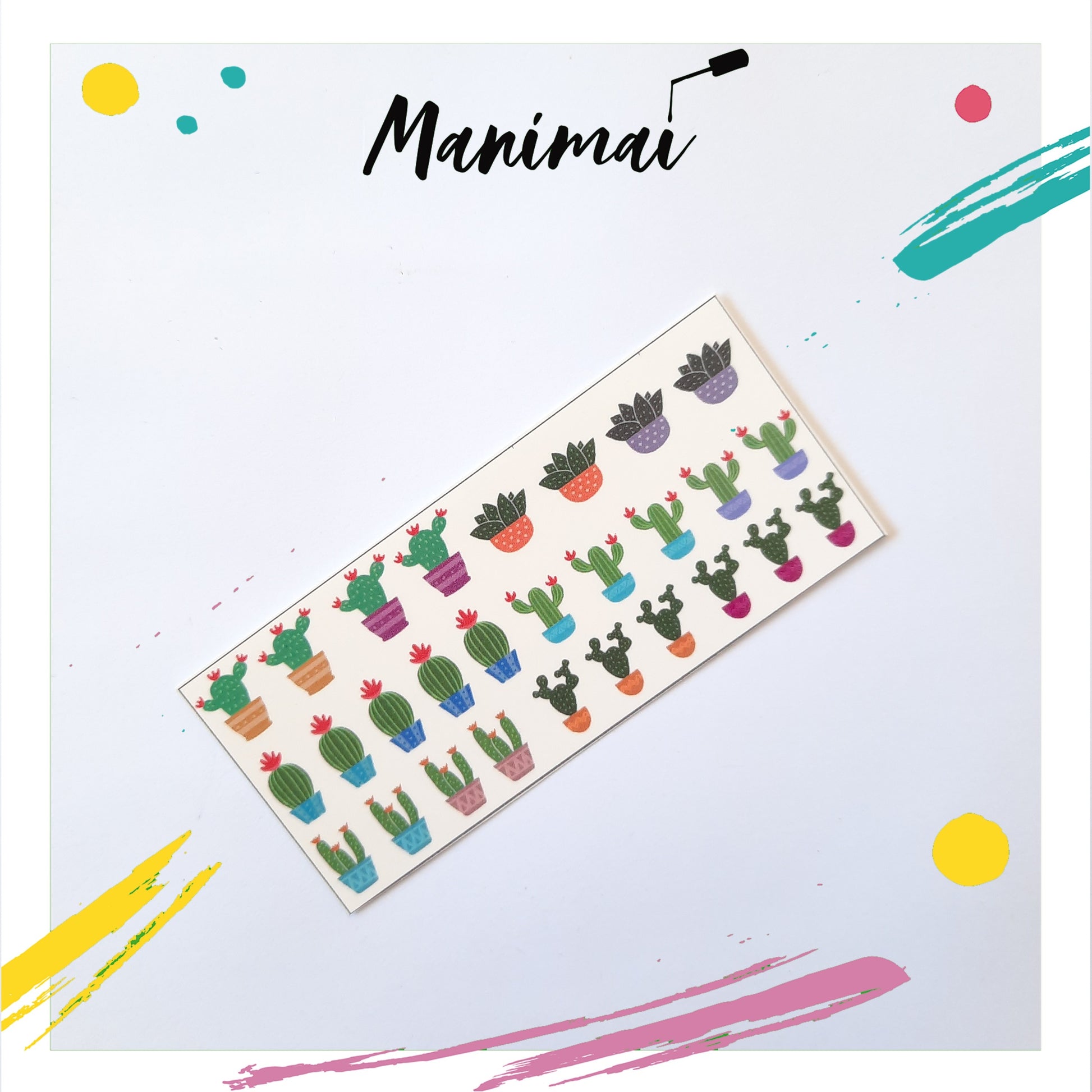 Tatuaje al agua cactus S Miawsticker