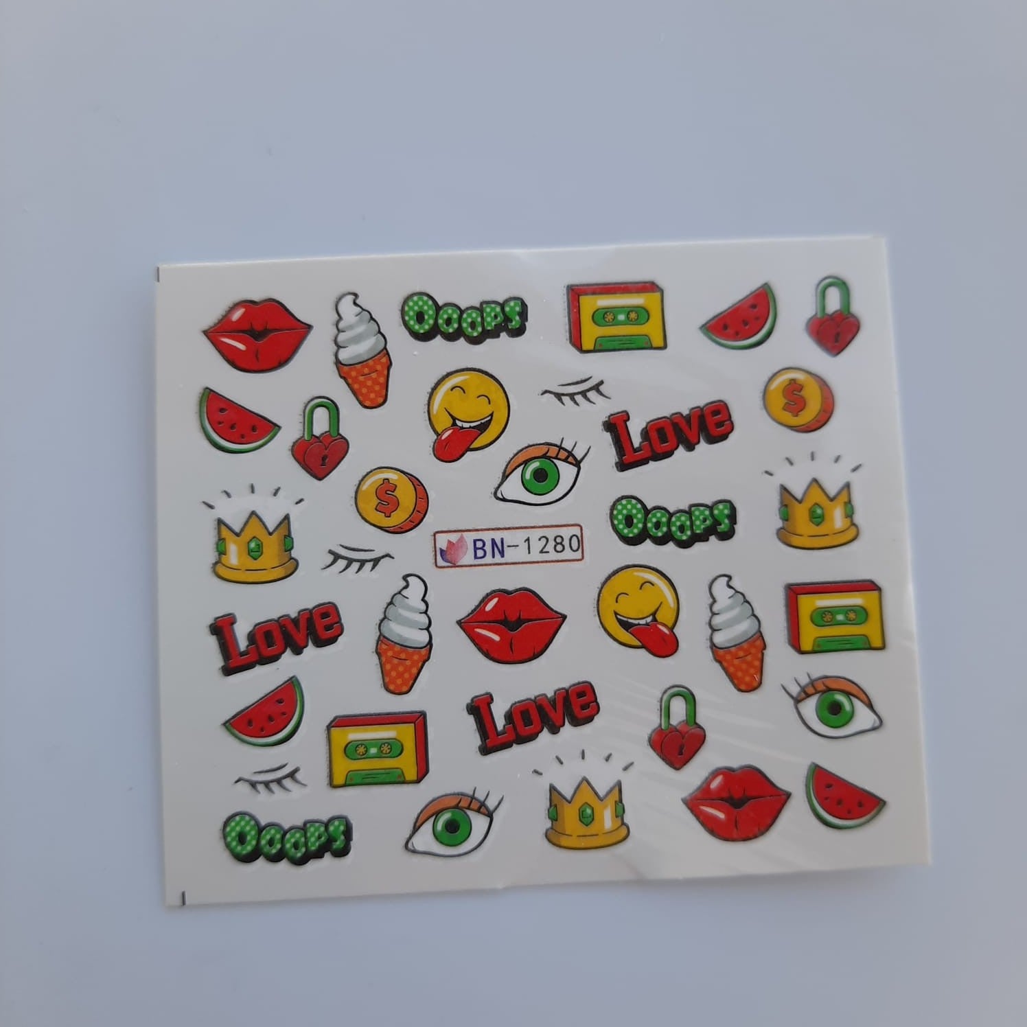 Tatuaje al agua caricatura 1280