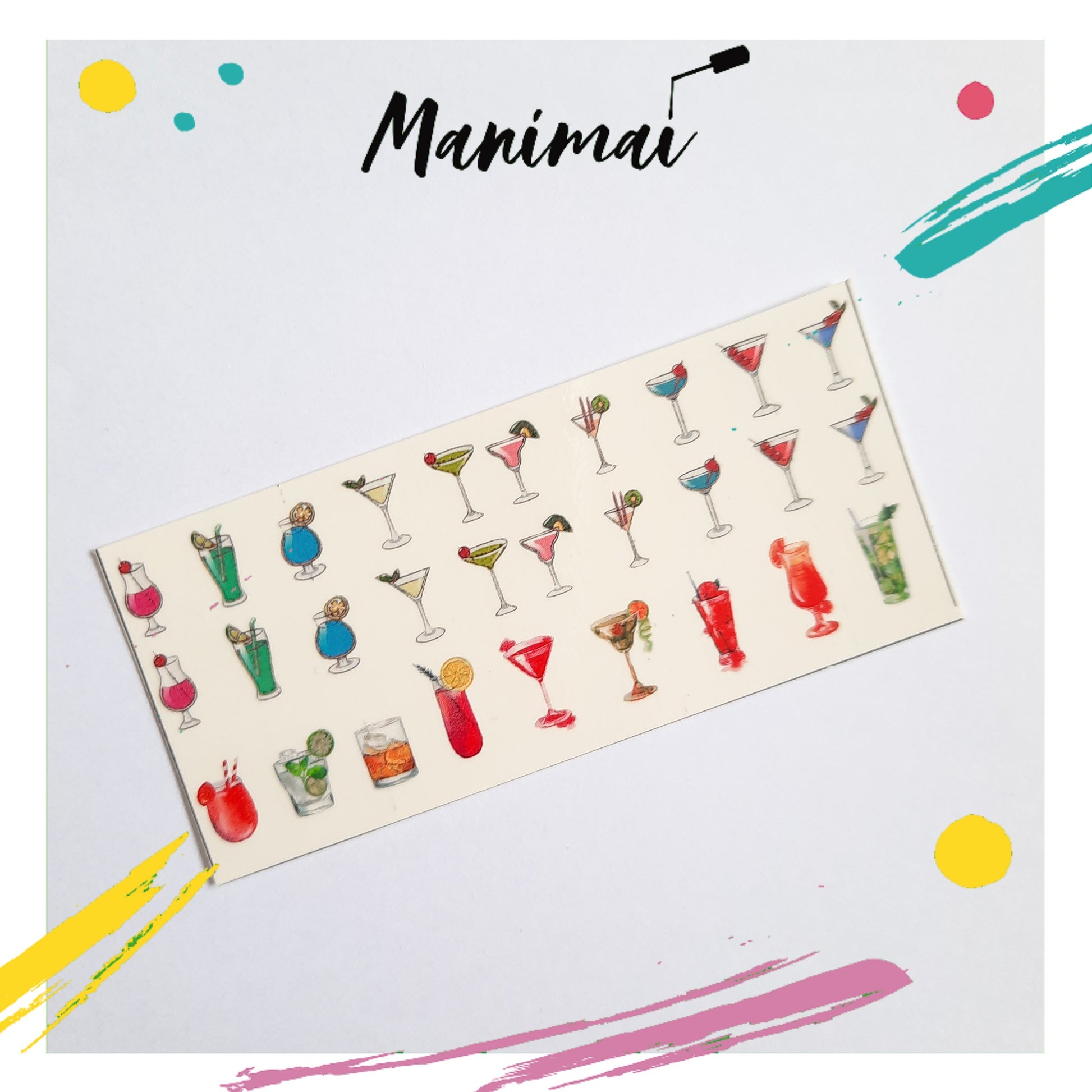 Tatuaje al agua Coctails S Miawsticker