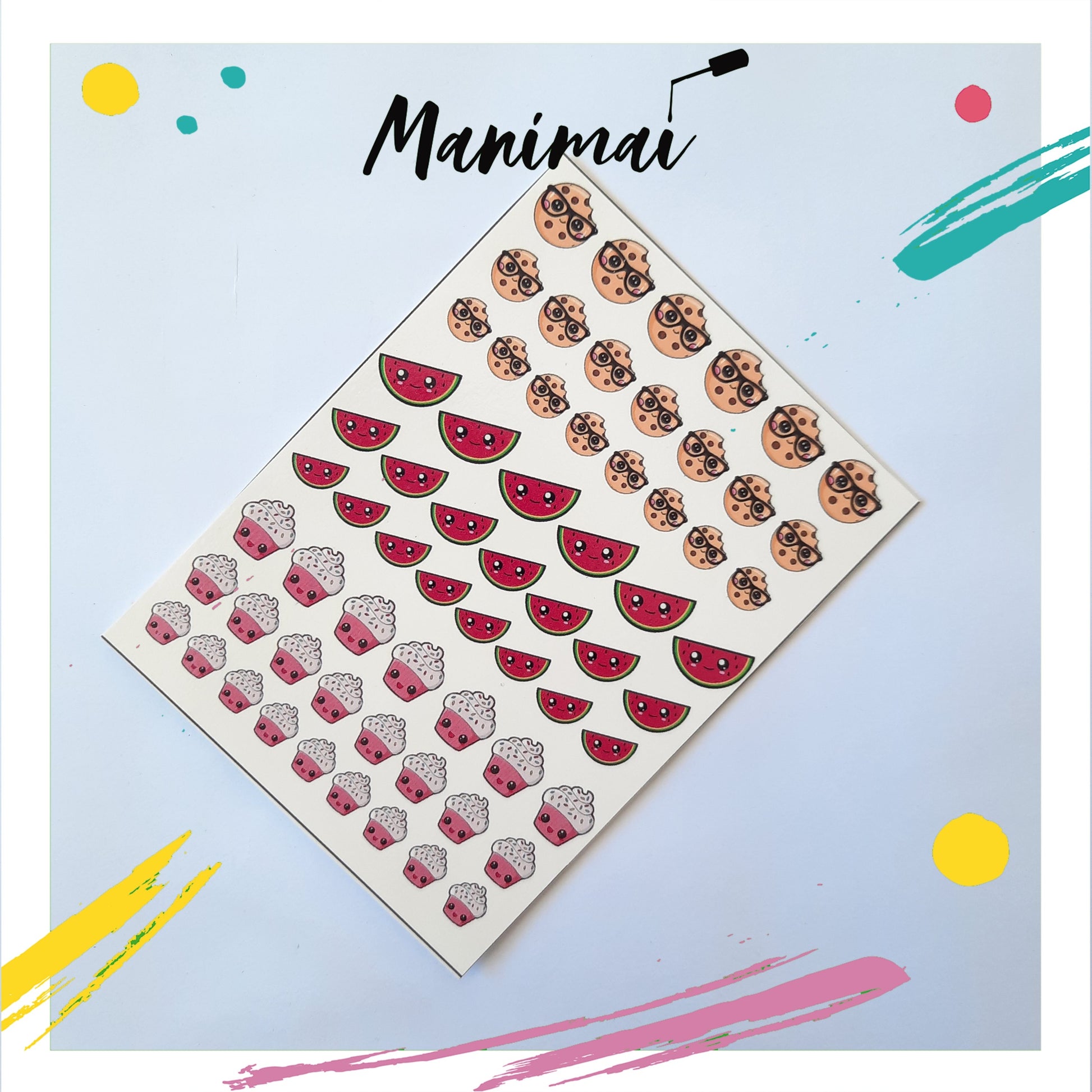 Tatuaje al agua comida 3 L Miawsticker