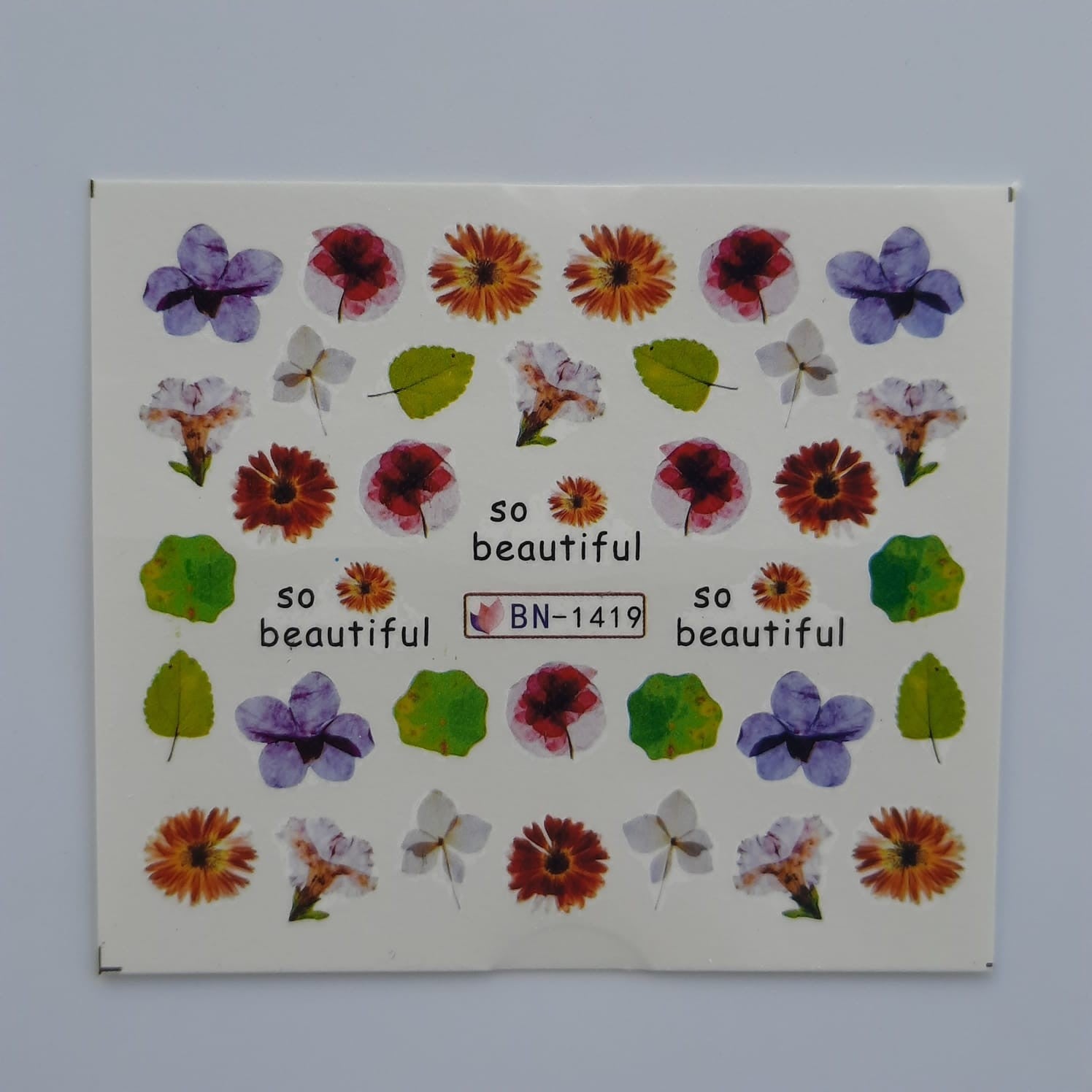 Tatuaje al agua flores 1419