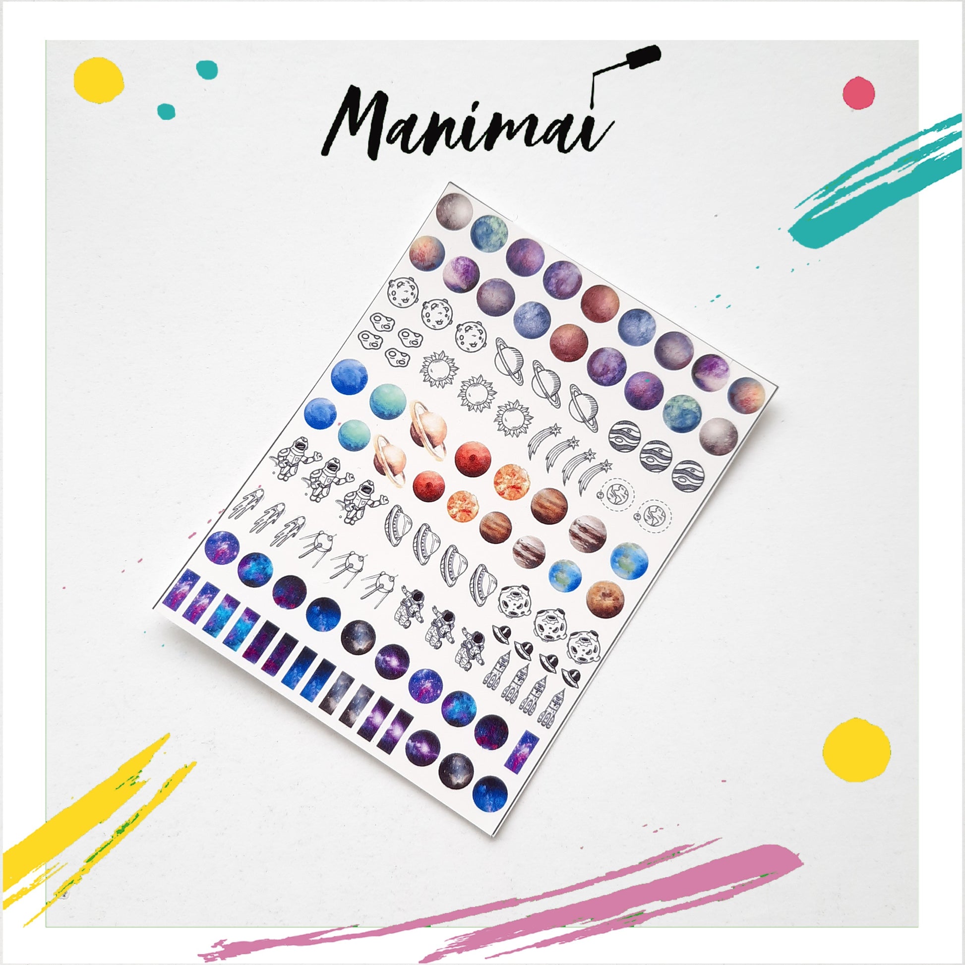 Tatuaje al agua Galaxy L Miawsticker