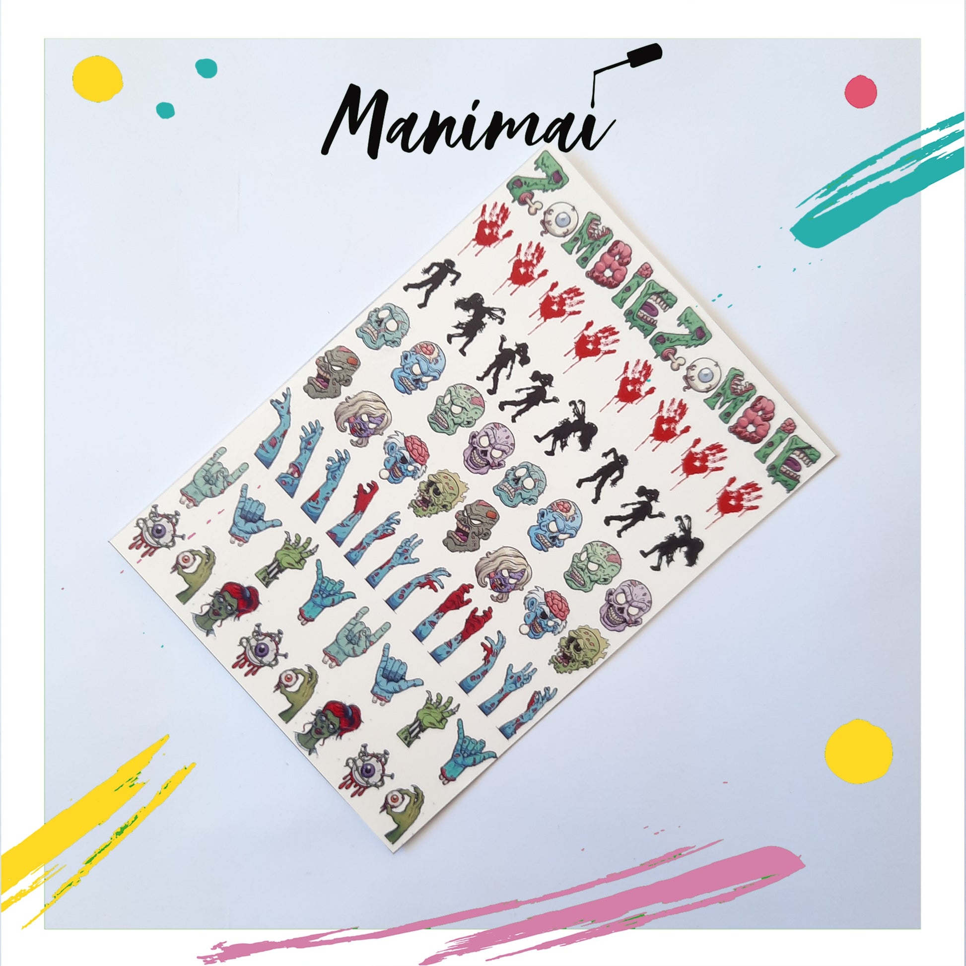 Tatuaje al agua Halloween 4 L Miawsticker