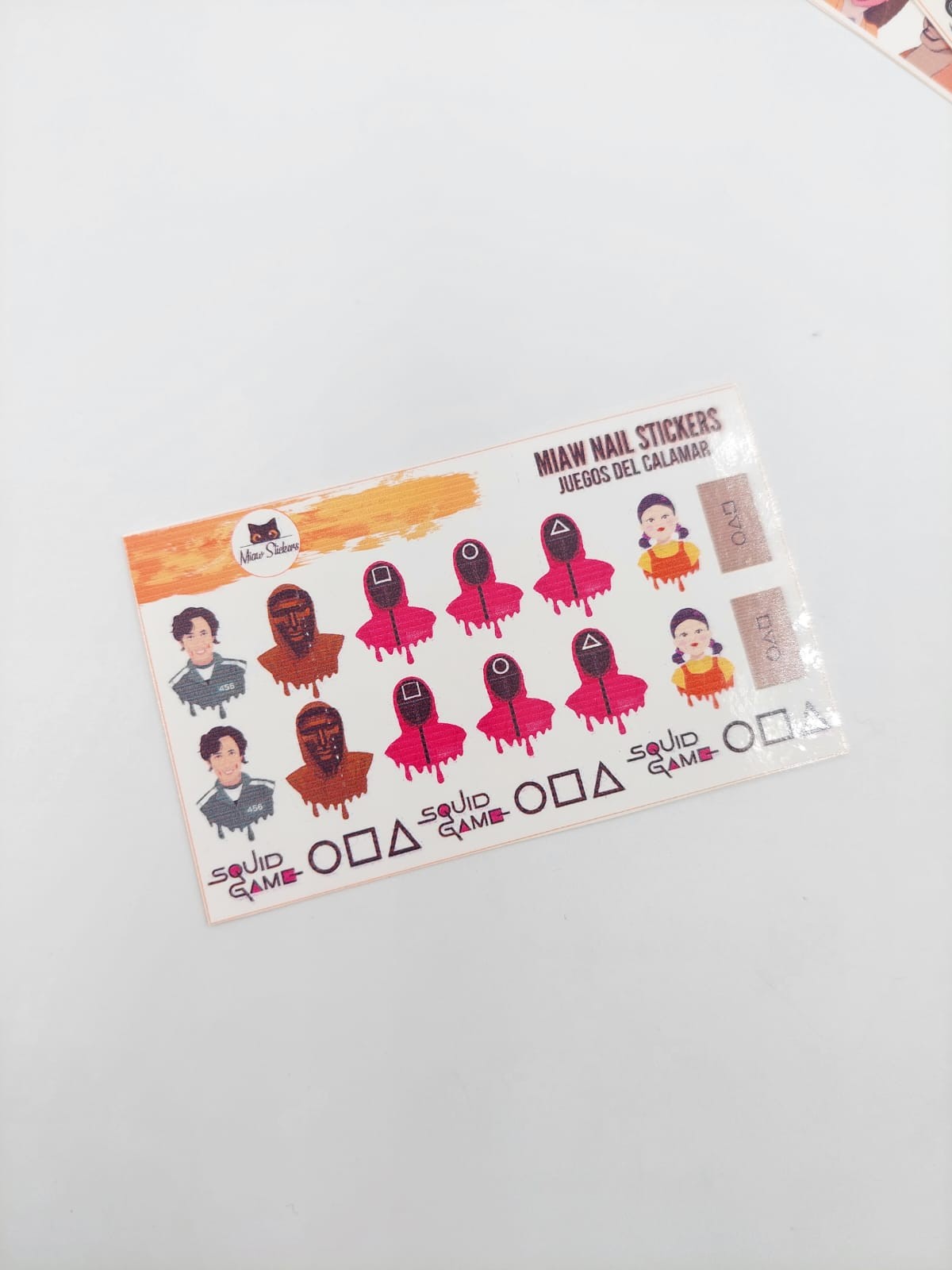 Tatuaje al agua juegos del calamar S Miawsticker
