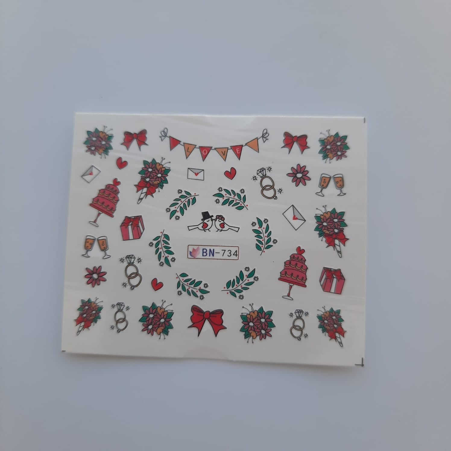 Tatuaje al agua  love 734