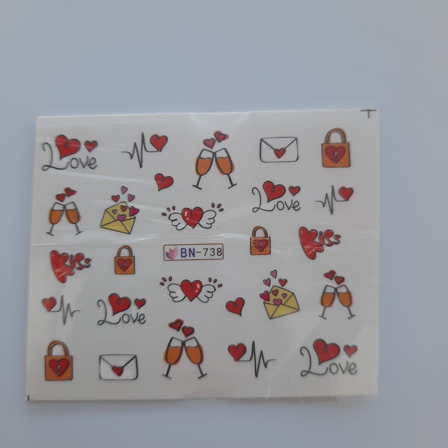 Tatuaje al agua  love 738