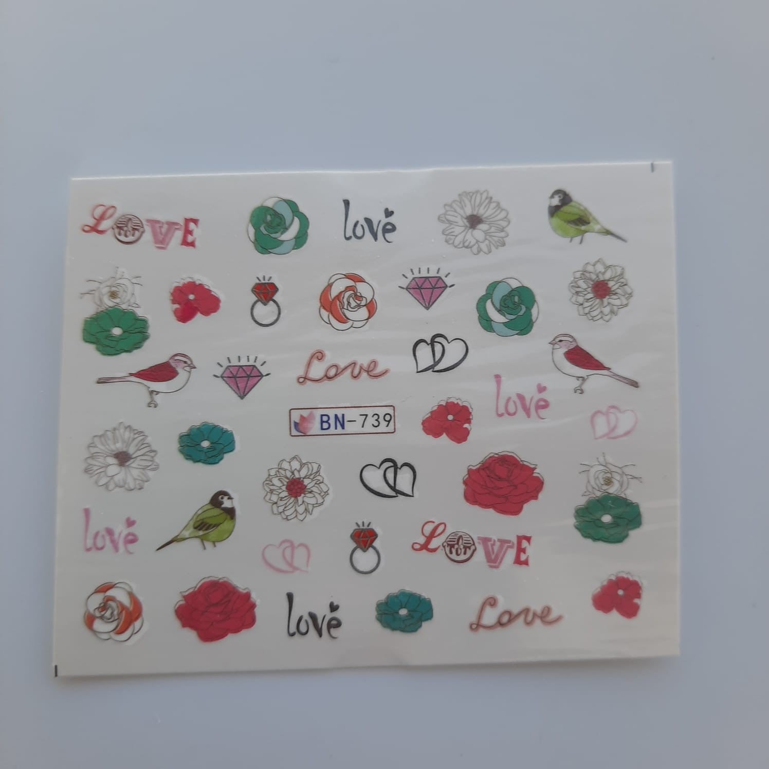 Tatuaje al agua  love 739