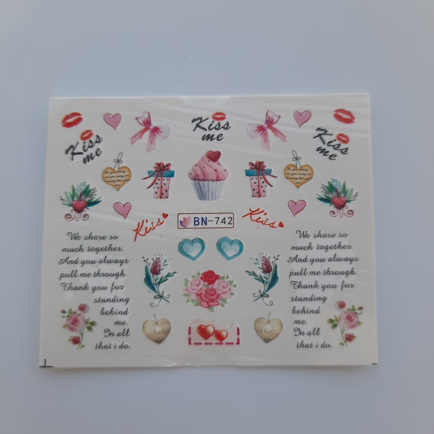 Tatuaje al agua  love 742