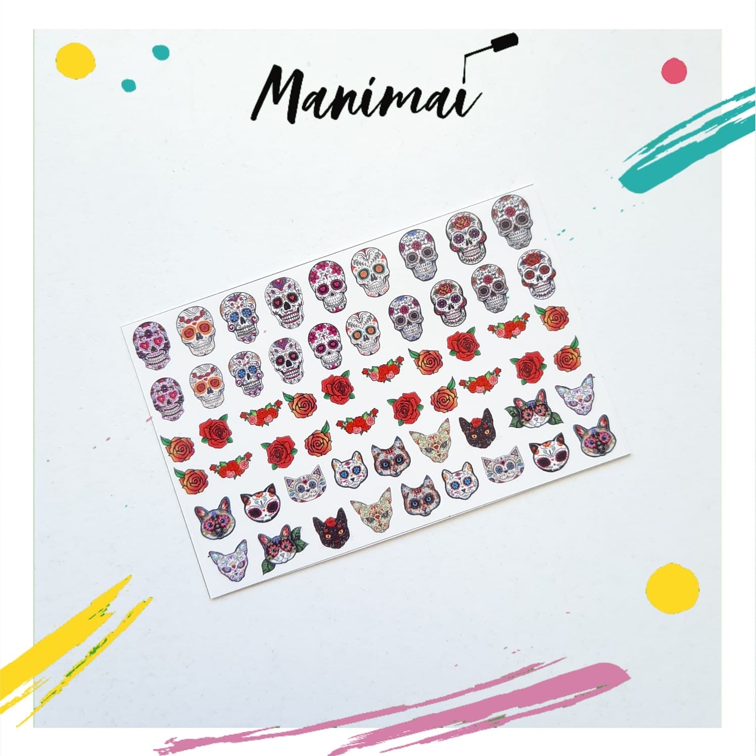 Tatuaje al agua mexico M Miawsticker