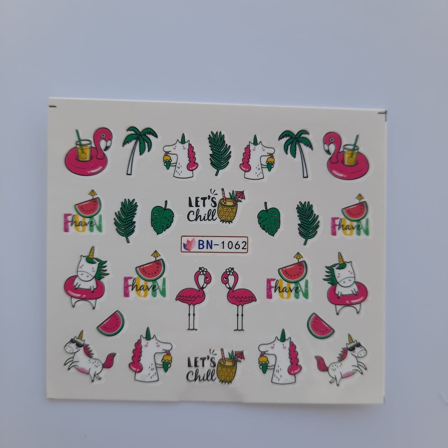 Tatuaje al agua  unicornio 1062