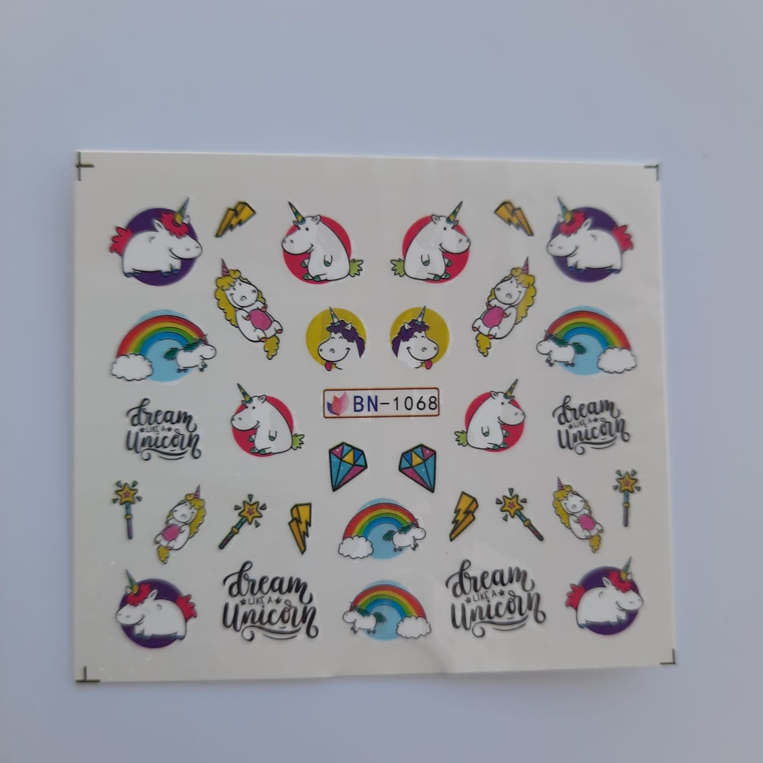 Tatuaje al agua  unicornio 1068